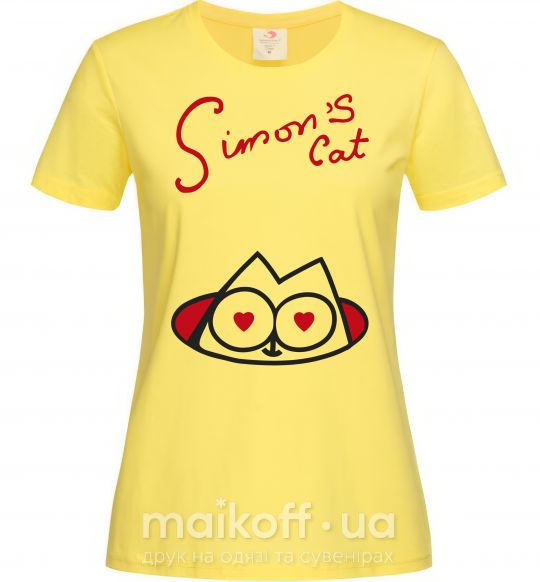 Женская футболка SIMON'S CAT надпись Лимонный фото