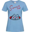 Женская футболка SIMON'S CAT напис Голубой фото