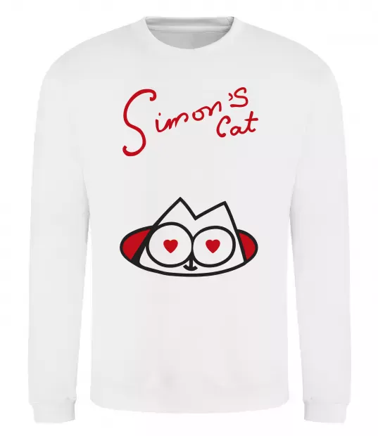 Свитшот SIMON'S CAT напис Белый фото