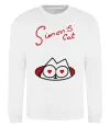 Свитшот SIMON'S CAT напис Белый фото