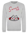 Свитшот SIMON'S CAT напис Серый меланж фото