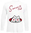 Лонгслів SIMON'S CAT напис Білий фото