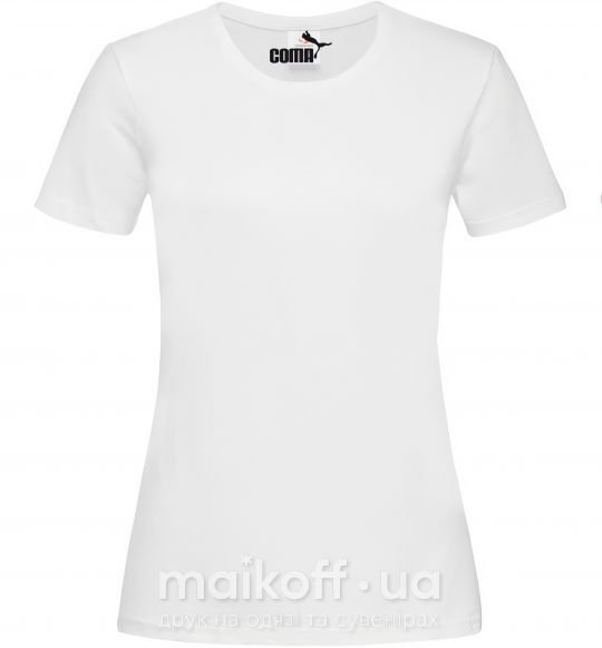 Женская футболка COMA с пумой Белый фото