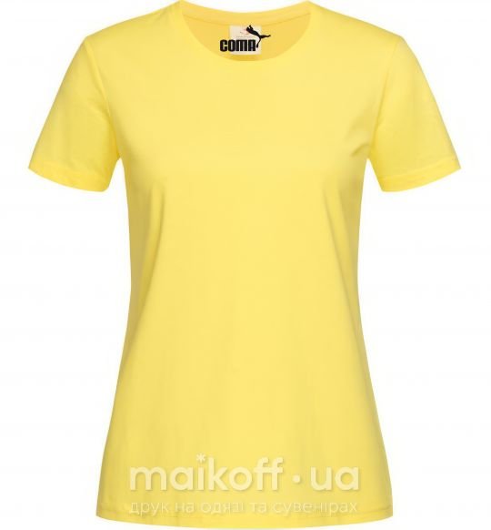 Женская футболка COMA с пумой Лимонный фото