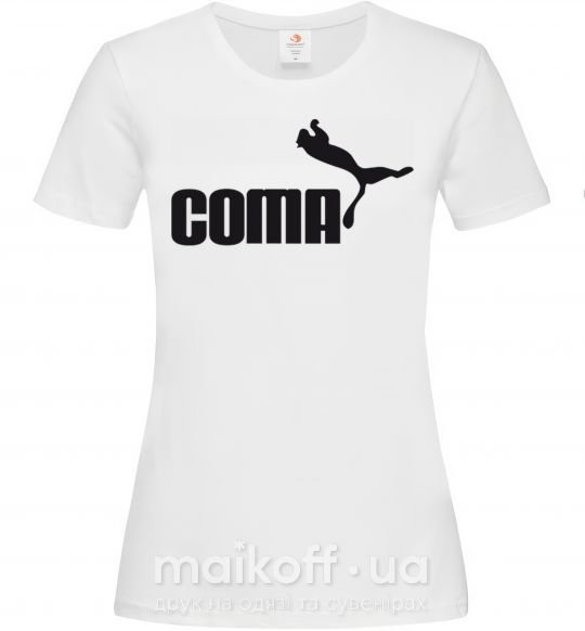 Женская футболка COMA с пумой Белый фото