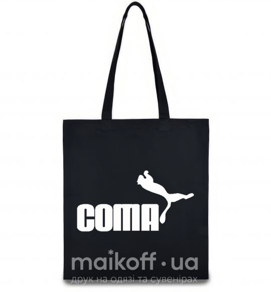 Еко-сумка COMA с пумой Чорний фото