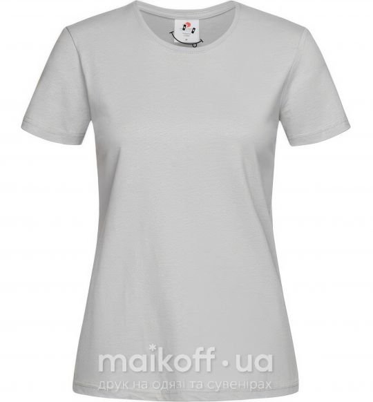 Жіноча футболка УЛЫБКА Сірий фото