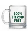 Чашка скляна 100% STEROID FREE Прозорий фото