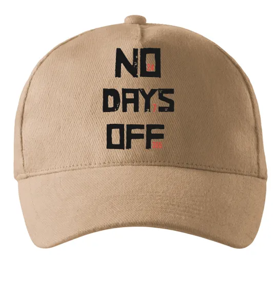Кепка No days off Песочный фото