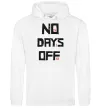 Мужская толстовка (худи) No days off Белый фото