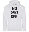 Мужская толстовка (худи) No days off Серый меланж фото