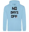 Мужская толстовка (худи) No days off Голубой фото
