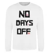 Світшот No days off Білий фото