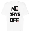 Футболка Оверсайз No days off Білий фото