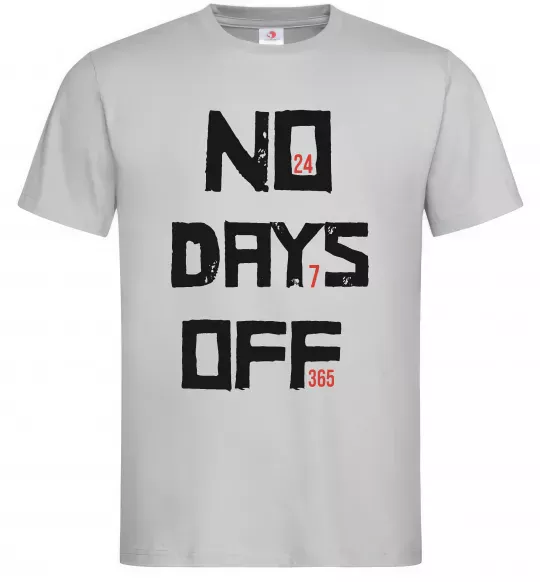 Чоловіча футболка No days off Сірий фото
