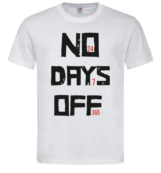 Чоловіча футболка No days off Білий фото