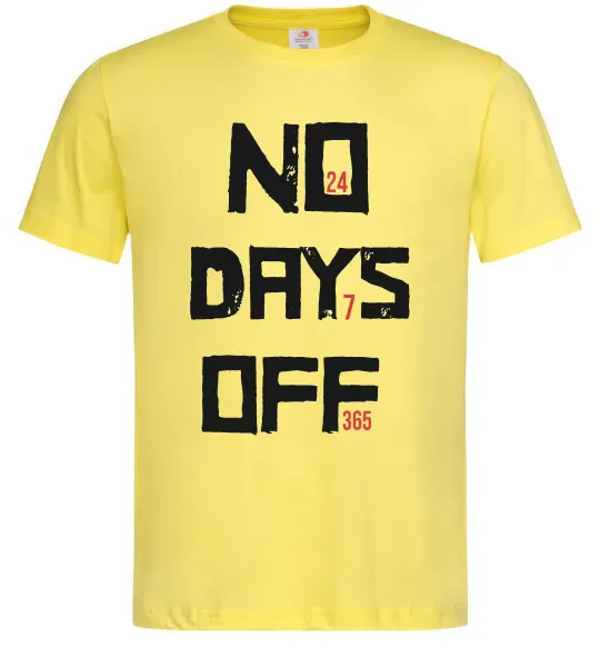 Чоловіча футболка No days off Лимонний фото