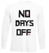 Лонгслів No days off Білий фото