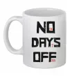 Чашка керамічна No days off Білий фото