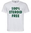 Чоловіча футболка 100% STEROID FREE Білий фото