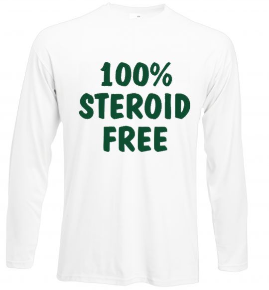 Лонгслів 100% STEROID FREE Білий фото