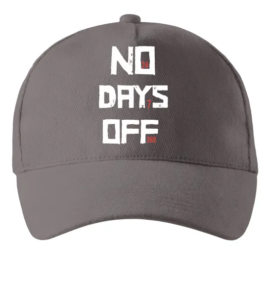 Кепка No days off Сірий фото