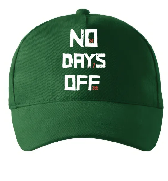 Кепка No days off Темно-зеленый фото