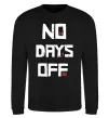 Світшот No days off Чорний фото