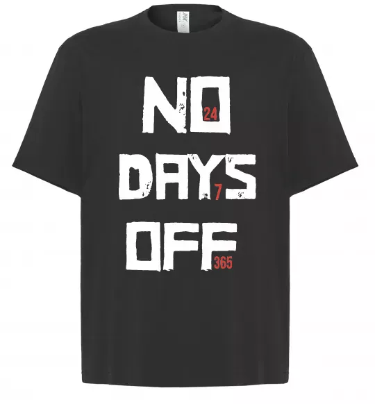 Футболка Оверсайз No days off Чорний фото