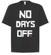 Футболка Оверсайз No days off Чорний фото