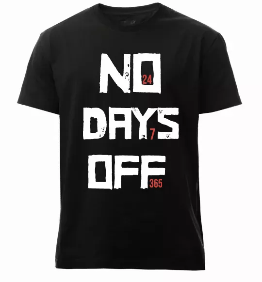Чоловіча преміум футболка No days off Чорний фото