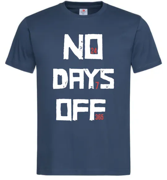 Чоловіча футболка No days off Темно-синій фото