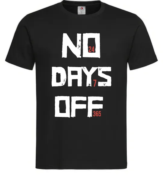 Чоловіча футболка No days off Чорний фото