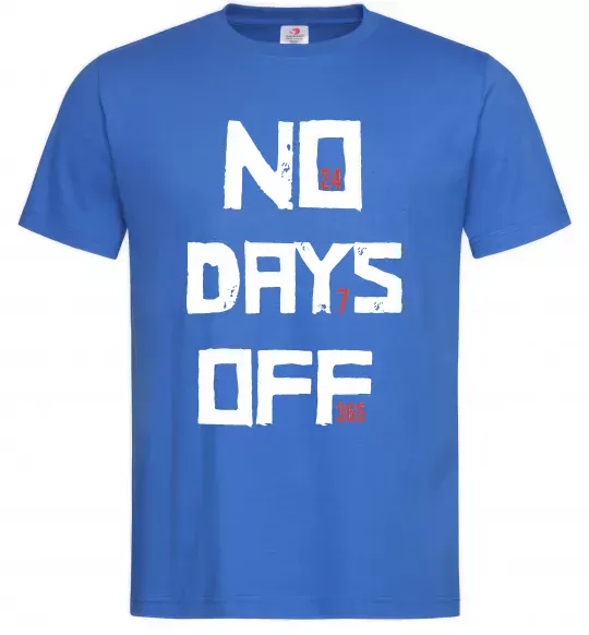 Чоловіча футболка No days off Яскраво-синій фото
