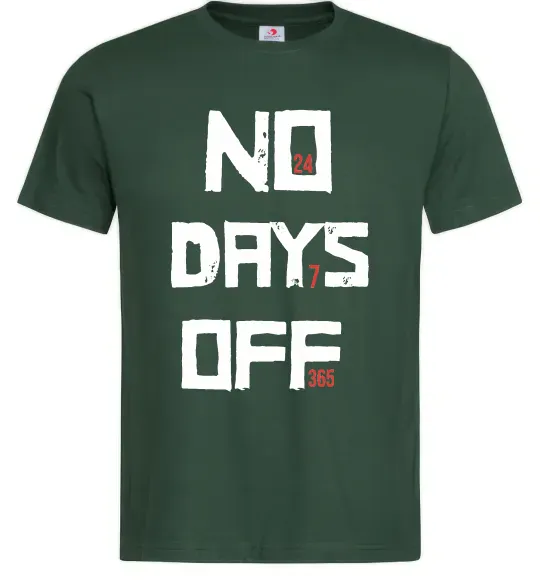 Чоловіча футболка No days off Темно-зелений фото