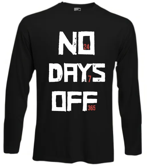Лонгслів No days off Чорний фото