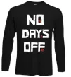 Лонгслів No days off Чорний фото
