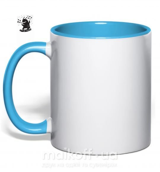 Чашка з кольоровою ручкою ЙЕТИ Блакитний фото