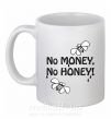Чашка керамічна NO MONEY - NO HONEY Білий фото