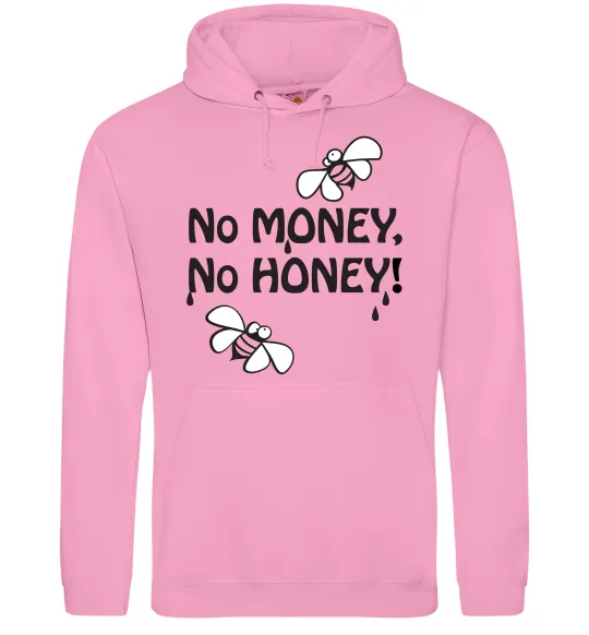 Жіноча толстовка (худі) NO MONEY - NO HONEY Рожевий фото