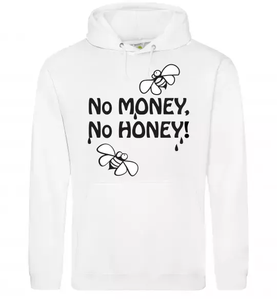 Жіноча толстовка (худі) NO MONEY - NO HONEY Білий фото