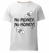 Чоловіча преміум футболка NO MONEY - NO HONEY Білий фото