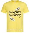 Чоловіча футболка NO MONEY - NO HONEY Лимонний фото
