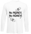 Лонгслів NO MONEY - NO HONEY Білий фото