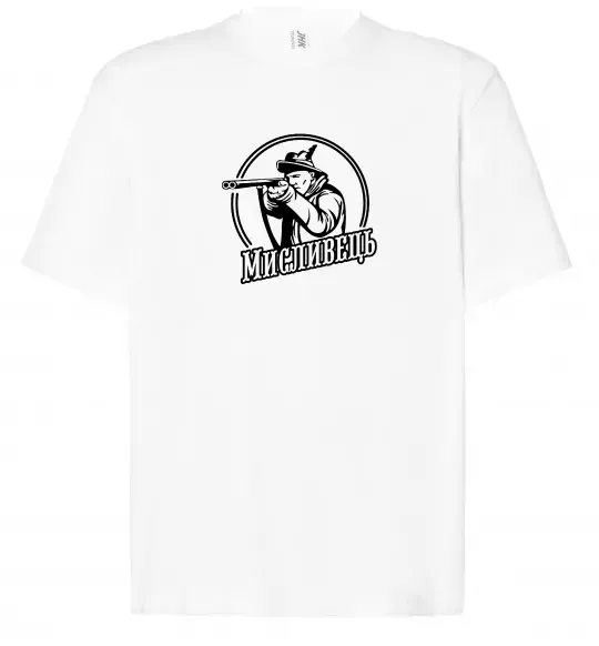 Футболка Оверсайз Мисливець Білий фото