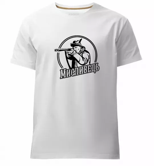 Мужская премиум футболка Мисливець Белый фото