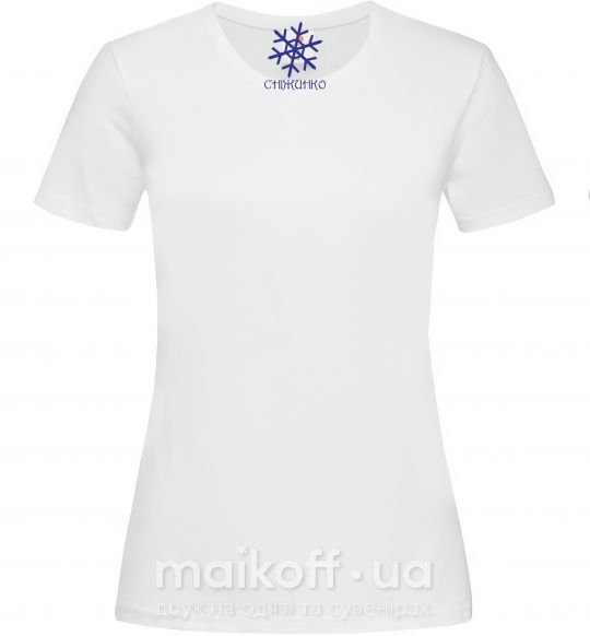 Жіноча футболка СНЕЖИНКО Білий фото