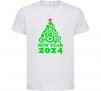 Детская футболка NEW YEAR TREE 2024 Белый фото