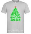 Мужская футболка NEW YEAR TREE 2024 Серый фото