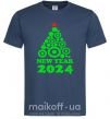 Чоловіча футболка NEW YEAR TREE 2024 Темно-синій фото